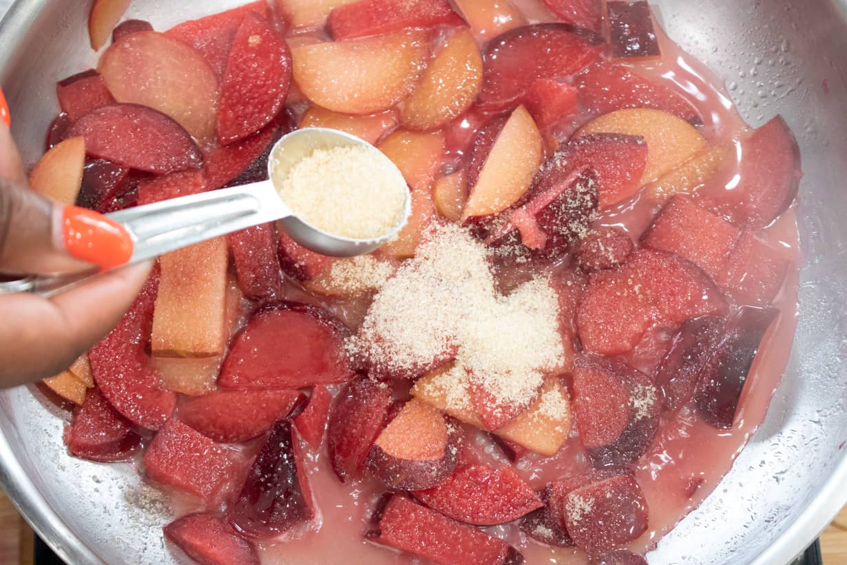 Candied Plums {Stovetop & Air Fryer Method} Savory Thoughts