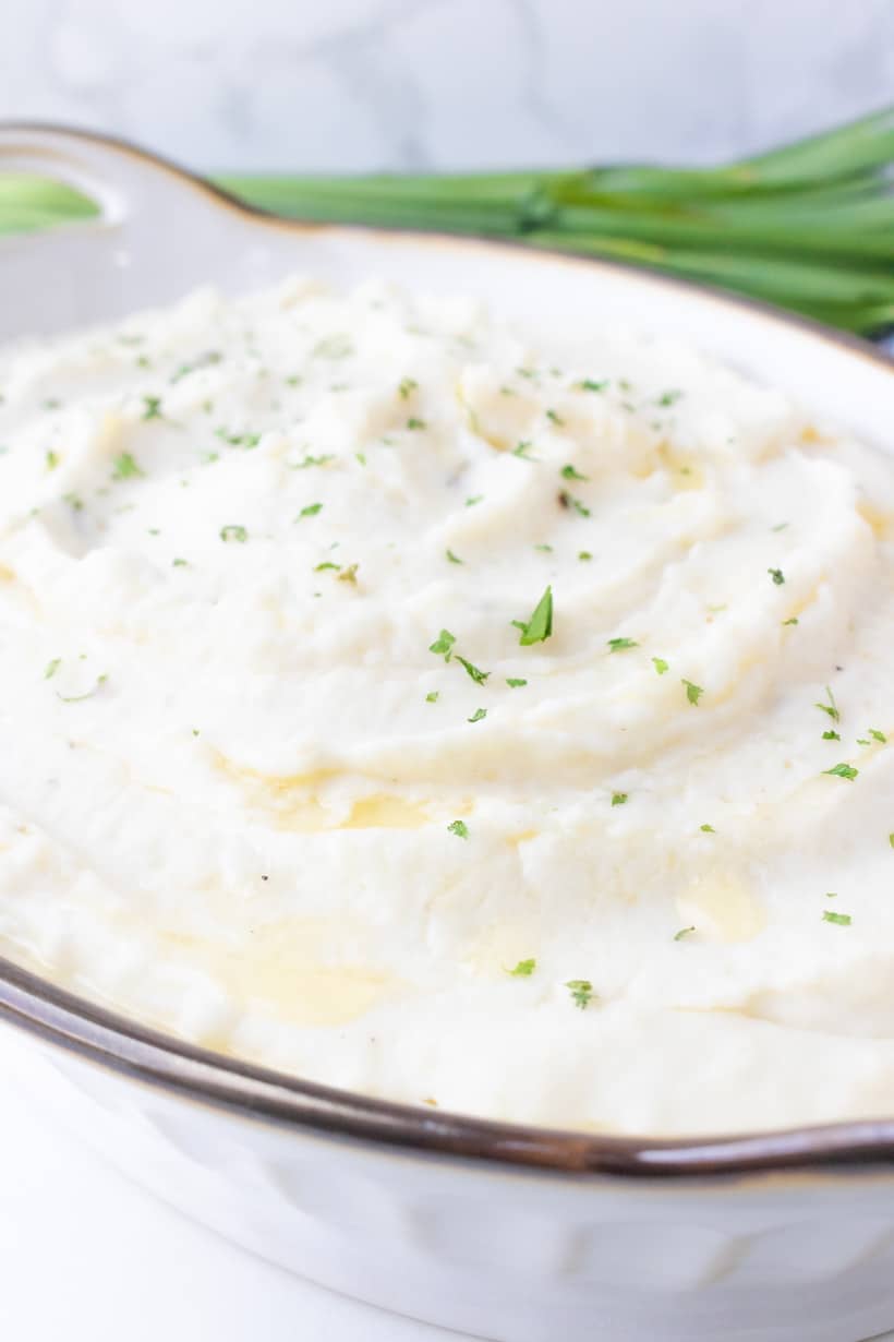 Sour Cream mashed potatoes in bowl