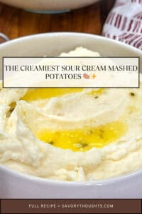 The Creamiest Sour Cream Mashed Potatoes Pinterest Pin