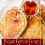 Lemon poppy seed pancakes Pinterest pin