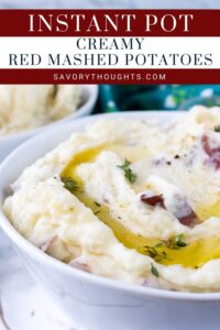 Creamy Instant Pot Red Mashed Potatoes Pinterest Pin