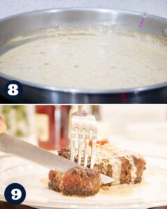 steps 8-9 to make French pepper steak
