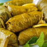stacked grape leaves