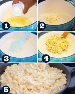 steps to make Mac and cheese