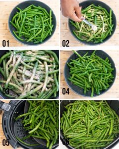 steps to make air fryer green beans
