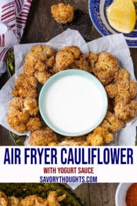 Air Fryer Cauliflower Pinterest Pin Savory Thoughts