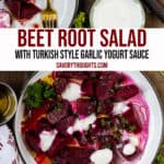 Beet Root Salad Pinterest Pin - Savory Thoughts