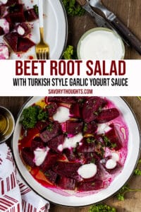 Beet Root Salad Pinterest Pin - Savory Thoughts
