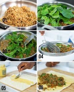 step 1 to make vegetable Wellington