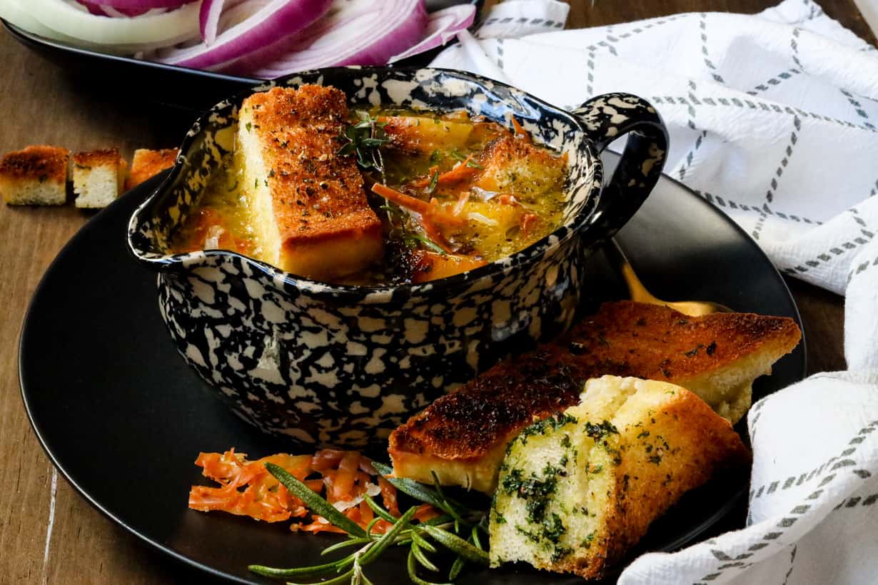 French onion soup with bread recipe