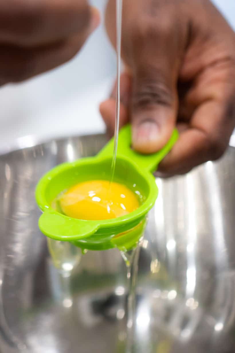 separating eggs yolks from egg whites