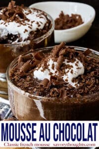 Mousse Au Chocolat Pinterest Pin