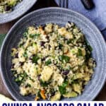 Quinoa Avocado Salad With Black Beans Pinterest Pin - Savory Thoughts