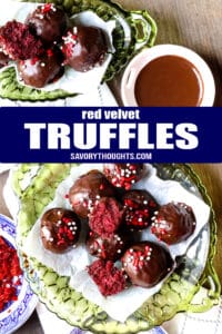 Red velvet truffle Pinterest pin