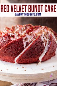 Red velvet bundt cake recipe pinterest pin