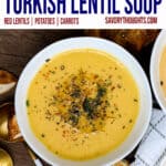 Turkish Lentil Soup Pinterest Pin