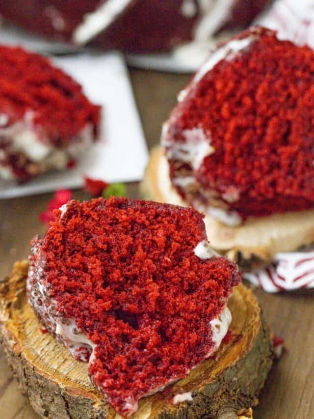 pieces of cakes on wooden board