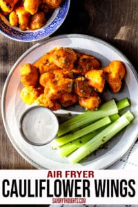 Air Fryer Cauliflower Wings Recipe Pinterest Pin