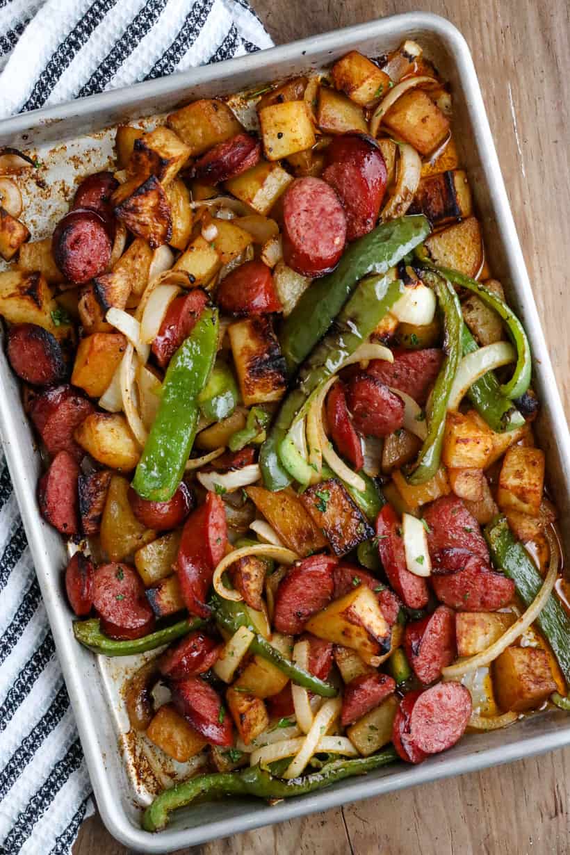 Air Fryer Smoked sausage and potatoes