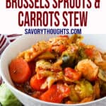 Brussels sprouts and carrots pinterest pin