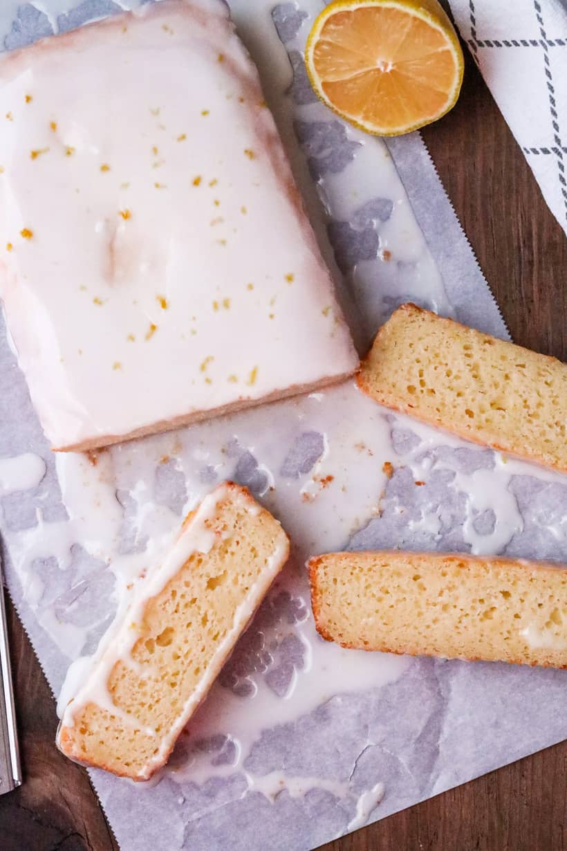 lemon loaf cake with icing