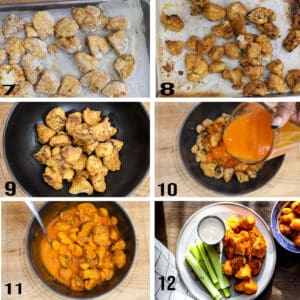 Step-by-step guide to make air fryer cauliflower wings