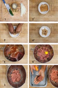 step 1-8 to make crockpot meatballs