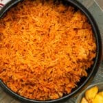 Bold and delicious Ghanaian Jollof Rice Recipe with Ghanaian tomato sauce