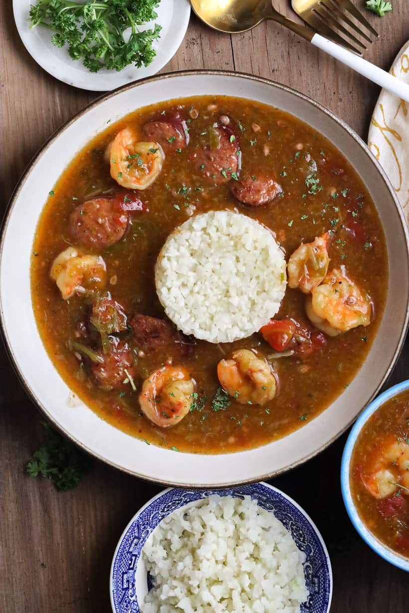 keto gumbo recipe with keto rice