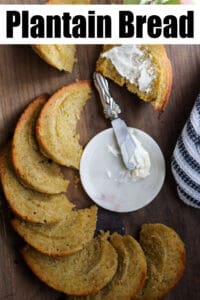 Plantain Bread with butter Pinterest Pin