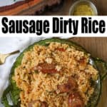 sausage dirty rice Pinterest Pin