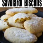 Savoiardi Lady Fingers on black plate Pinterest Pin