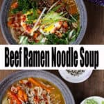 Beef ramen soup pin