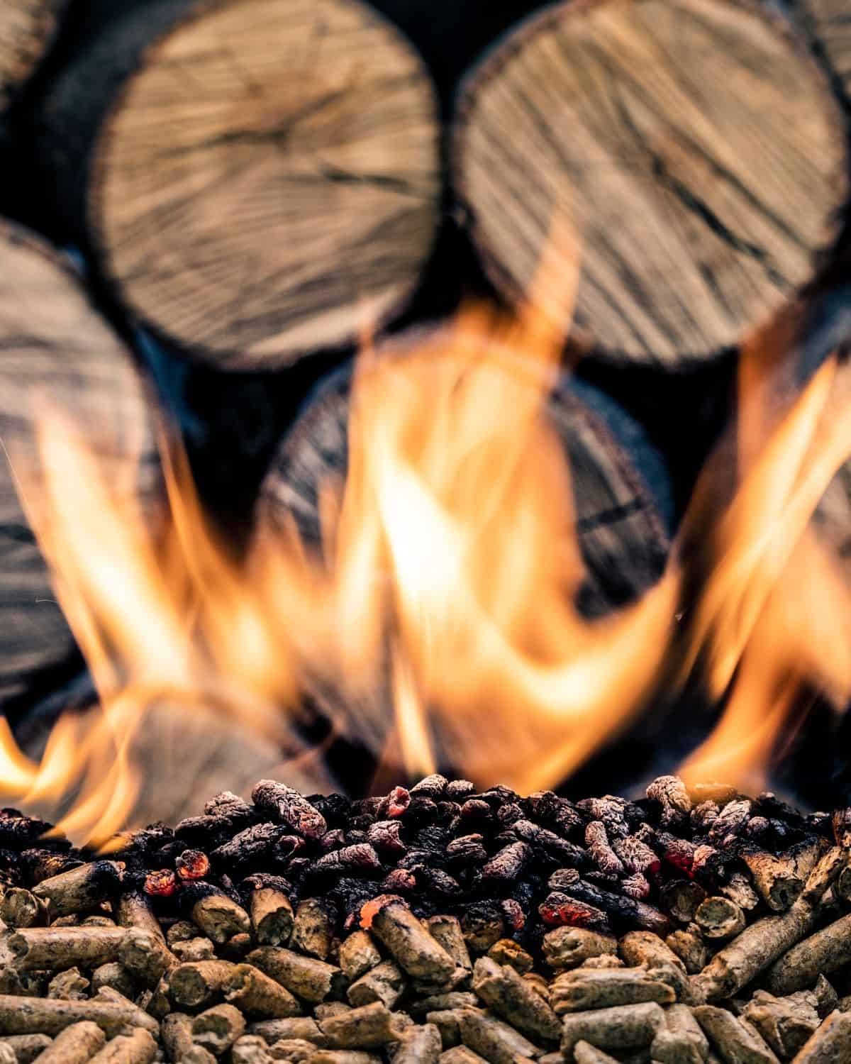 hickory wood burning