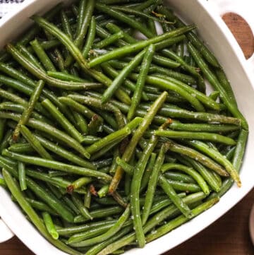 Air Fry Frozen Green Beans With salt and pepper