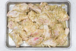 wings marinating in tray