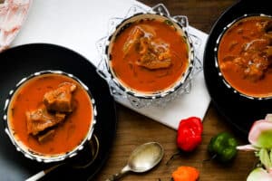light pepper soup in bowls