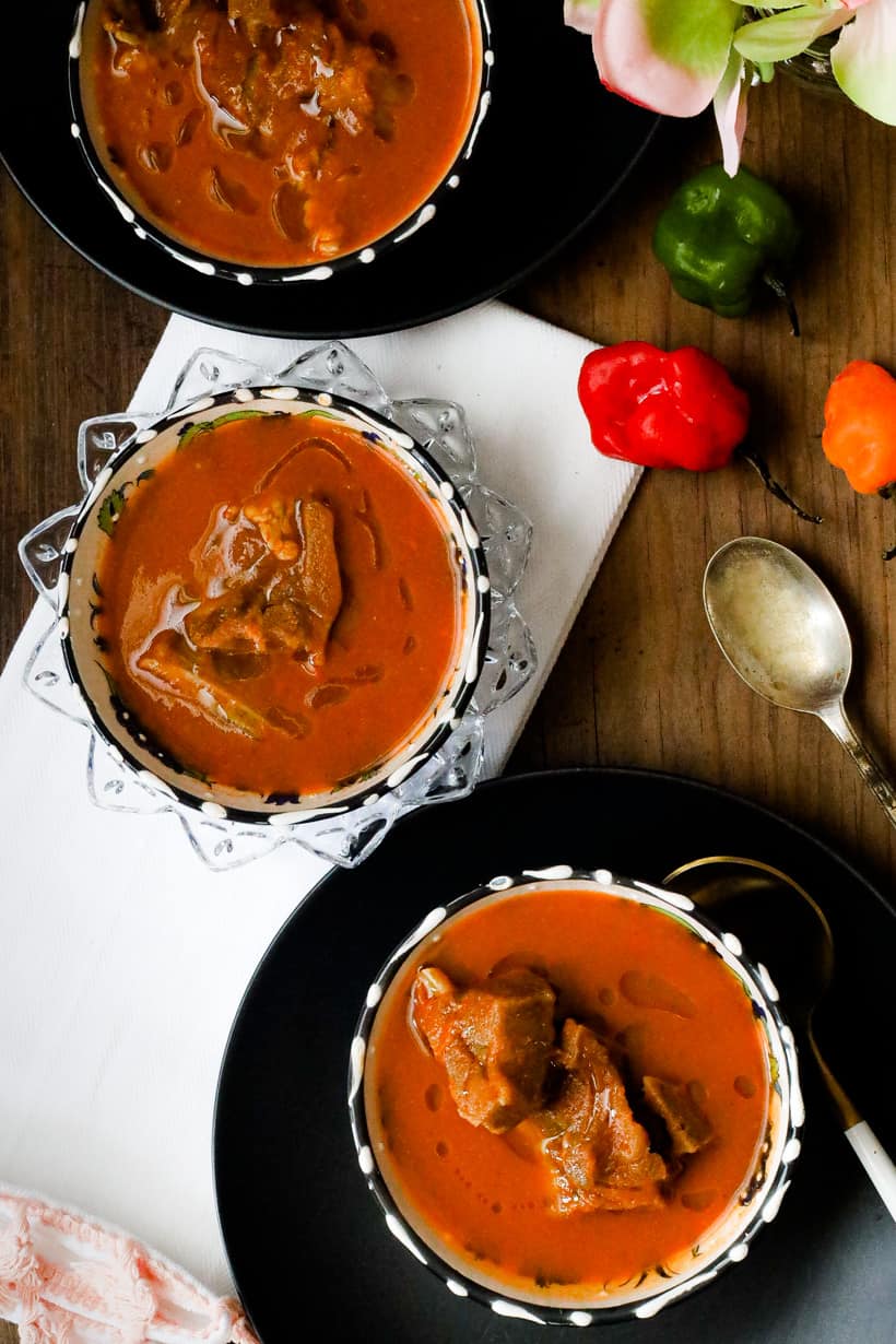 Ghanaian Light Soup In bowls