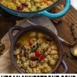 Vegetarian Minestrone Soup Pinterest Pin