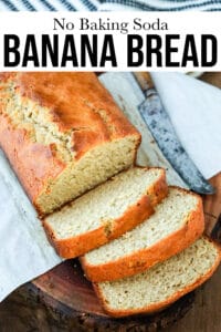 banana bread without baking soda Pinterest pin