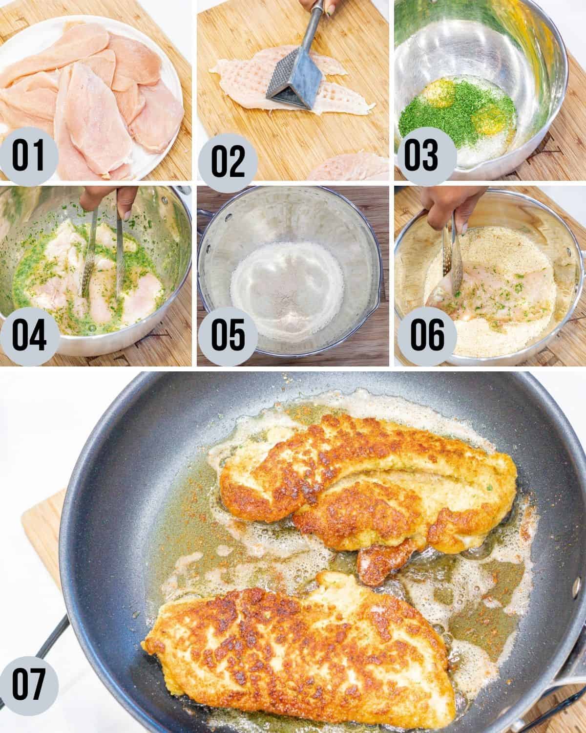 Parmesan Chicken Step by step 1