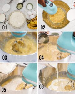 steps 1-6 to make banana bread