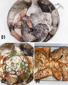 Step by step guide to make porgy fish