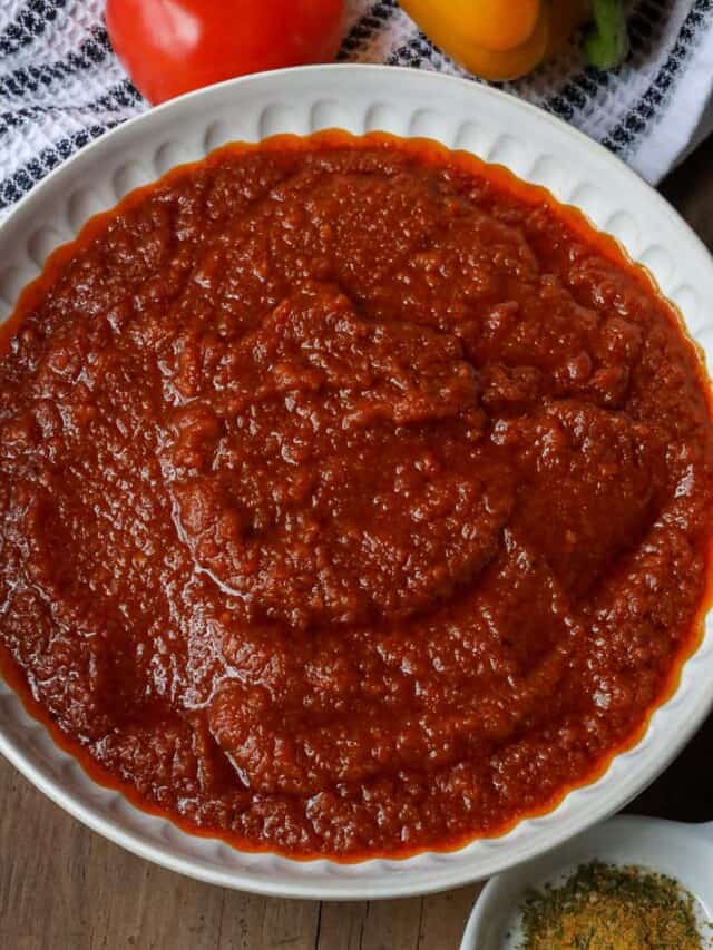 tomato stew in white bowl