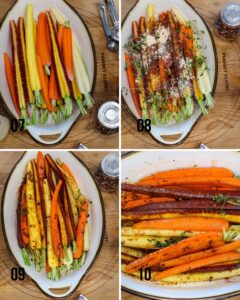 Steps 7 to make air fryer carrots