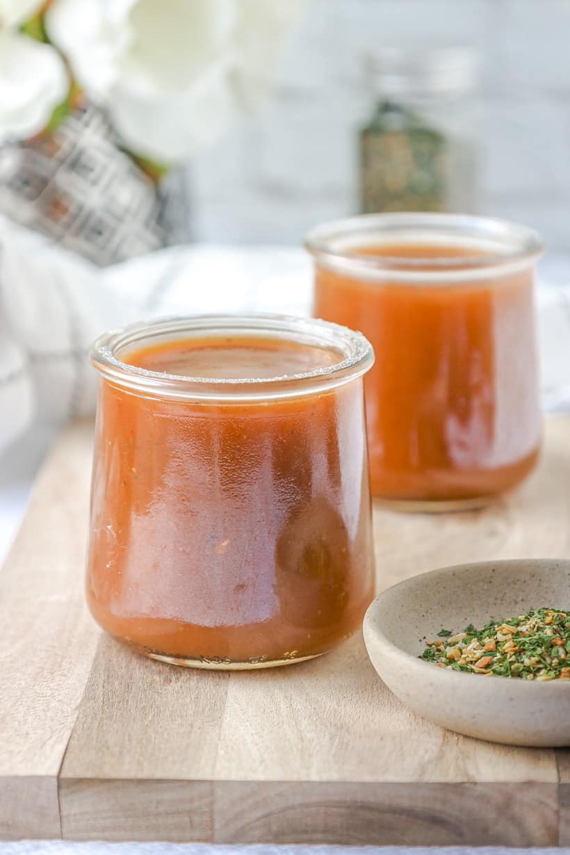 French mother sauce in jars