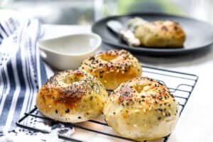 bagels on rack