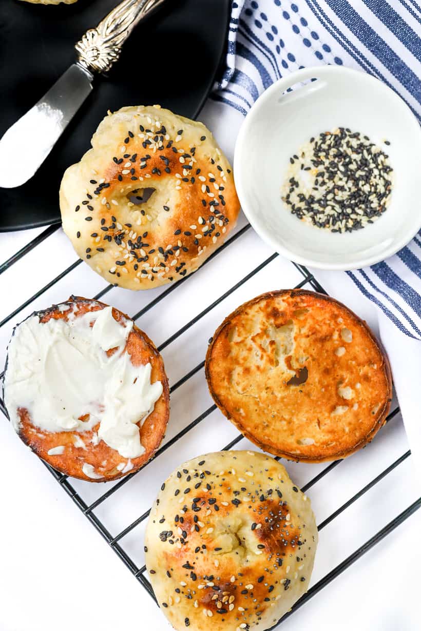 bagels with cream cheese