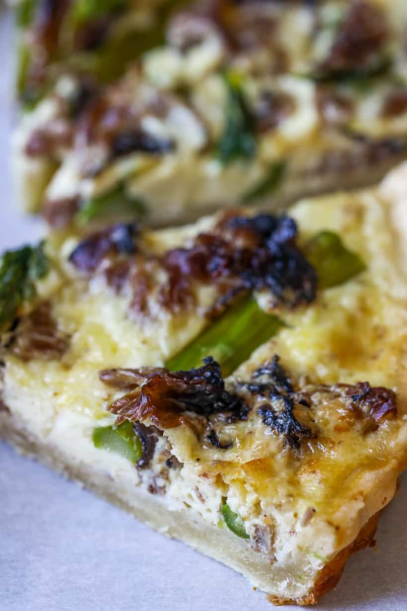 slice of asparagus tart