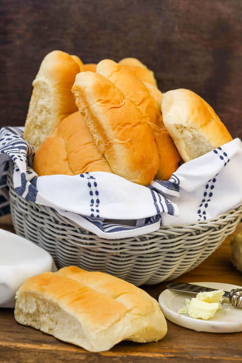 vegan butter and bread in basket.